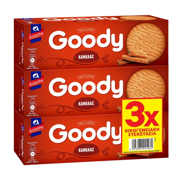 Μπισκότα Κανέλας Goody ΑΛΛΑΤΙΝΗ 185gr (3x185gr)