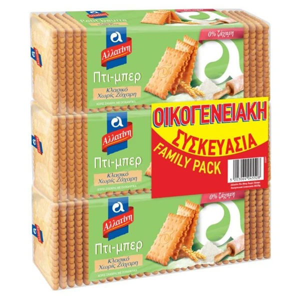 Πτι Μπερ Χωρίς Ζάχαρη ΑΛΛΑΤΙΝΗ 225gr (3x225gr)