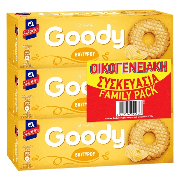 Μπισκότα Βουτύρου Goody ΑΛΛΑΤΙΝΗ 175gr (3x175gr)