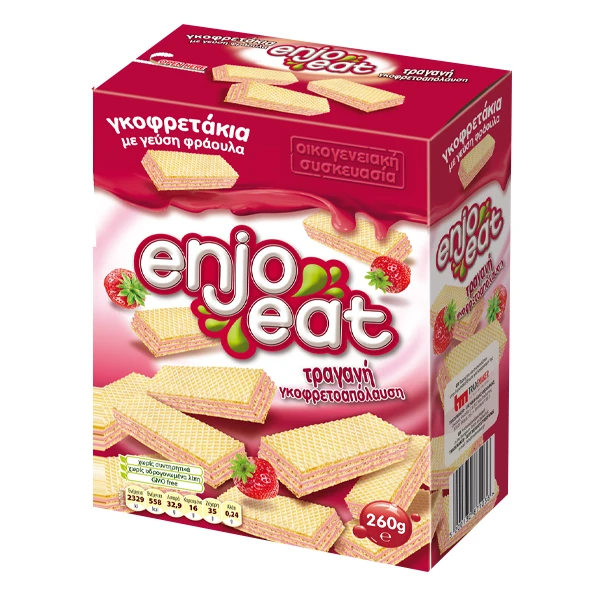 Γκοφρετάκια Φράουλας ENJOEAT 260gr