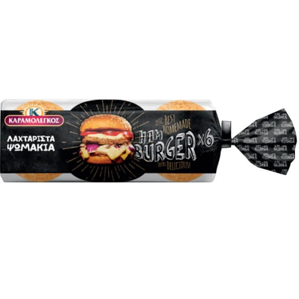 Ψωμακια Hamburger ΚΑΡΑΜΟΛΕΓΚΟΣ 80gr (6x80gr)