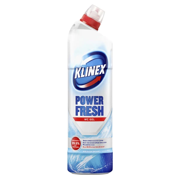 Καθαριστικό WC Gel Power Fresh Φρεσκάδα Ωκεανού KLINEX 750ml