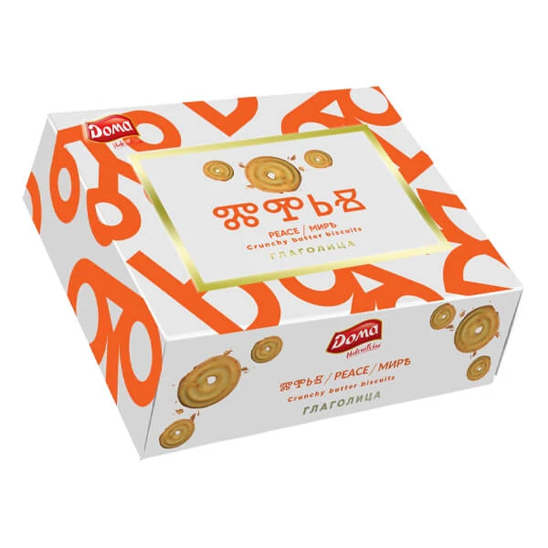 Μπισκότα Βουτύρου Ροδάκινο Crunchy DOMA 300gr