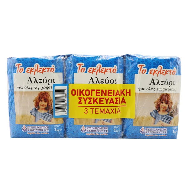 Αλεύρι για Όλες τις Χρήσεις ΤΟ ΕΚΛΕΚΤΟ 1kg (3x1kg)