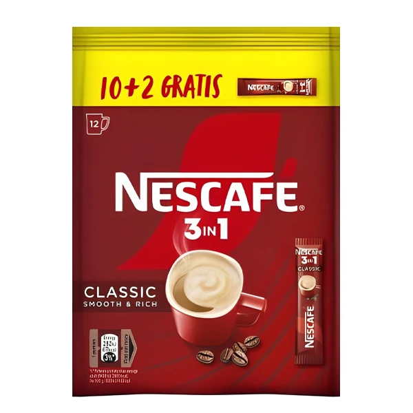 Στιγμιαίος Καφές σε Sticks NESCAFE 12τμχ (10+2 ΔΩΡΟ)