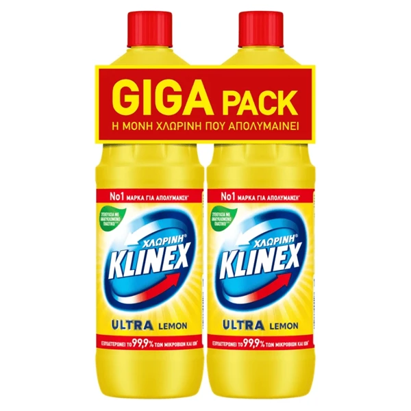 Χλωρίνη Λεμόνι KLINEX 1,25lt (2x1,25lt)