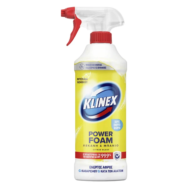 Καθαριστικός Αφρός Λεμόνι σε σπρέι KLINEX 435ml