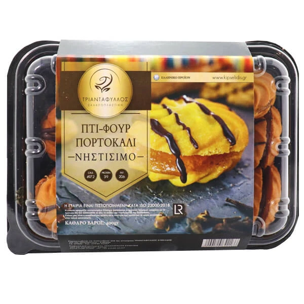 Πτι Φουρ Πορτοκάλι Νηστίσιμο ΤΡΙΑΝΤΑΦΥΛΛΟΣ 400gr