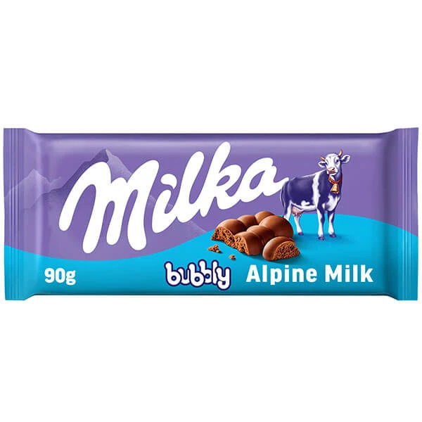 Σοκολάτα Bubbly με Γάλα Alpine MILKA 90gr