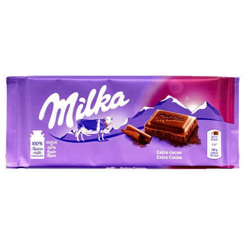 Σοκολάτα Γάλακτος με Έξτρα Κακάο MILKA 90gr