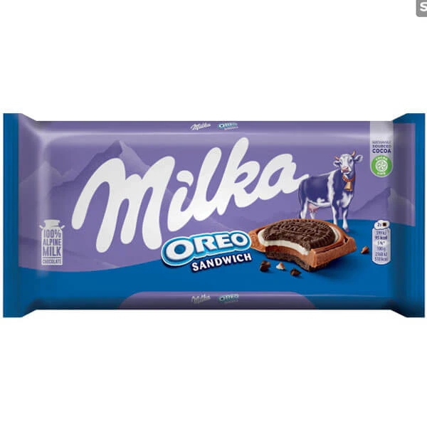 Σοκολάτα Σάντουιτς με Oreo MILKA 92gr