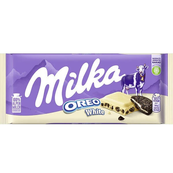 Σοκολάτα Λευκή με Oreo MILKA 100gr