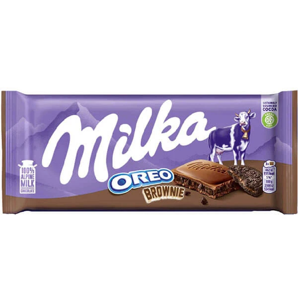 Σοκολάτα με Γεύση Oreo Μπράουνι MILKA 100gr