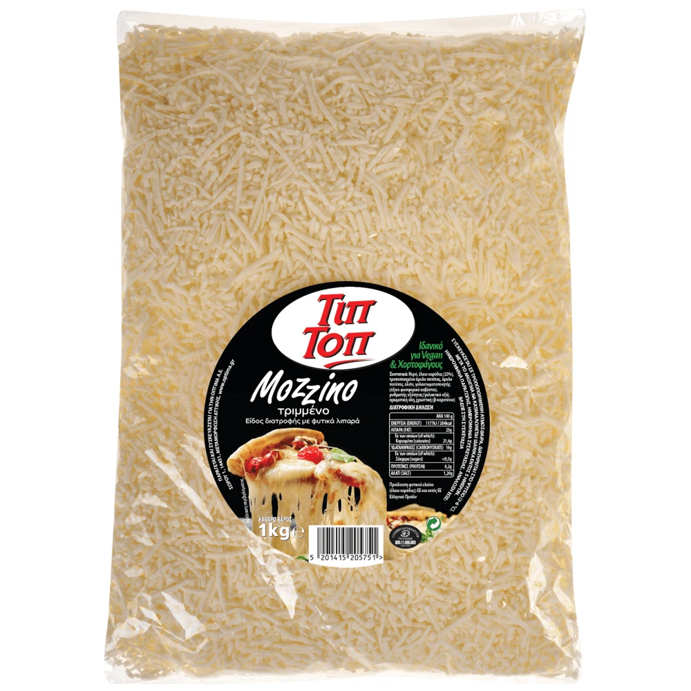 Mοτσαρέλα Τριμμένη Vegan ΤΙΠ ΤΟΠ 1kg