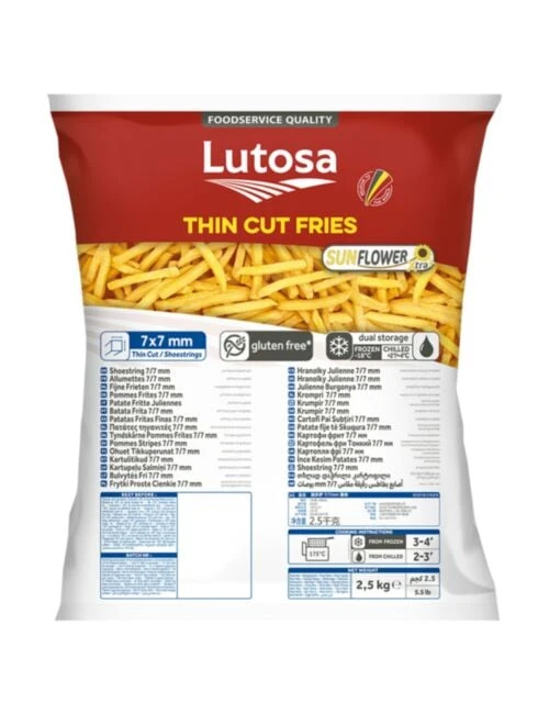 Πατάτες Κατεψυγμένο Thin Cut 7/7 LUTOSA 2,5kg
