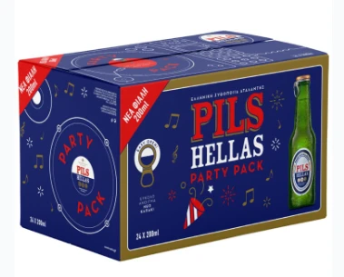 Μπύρα Φιάλη PILS HELLAS 200ml (24x200ml)