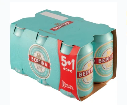 Μπύρα Χωρίς Αλκοόλ σε Κουτί ΒΕΡΓΙΝΑ 330ml (5+1 Δώρο)