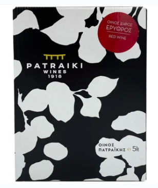 Ερυθρός Ξηρός Οίνος σε Ασκό ΠΑΤΡΑΪΚΗ 5lt