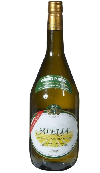 Λευκός Ξηρός Οίνος APELIA 1,5lt