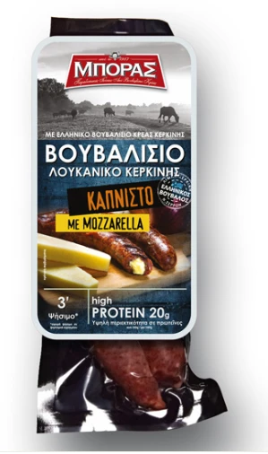 Λουκάνικο Βουβαλίσιο Καπνιστό με Μοτσαρέλα ΜΠΟΡΑΣ 250gr