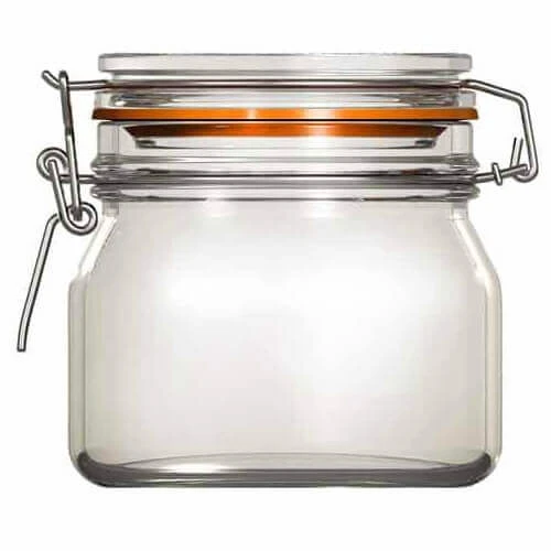 Βάζο Γυάλινο με Καπάκι Econ 200ml UNIGLASS 1τμχ