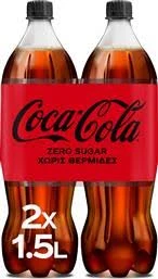 Αναψυκτικό Zero COCA COLA 1,5lt (2x1,5lt)