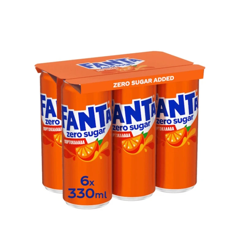 Αναψυκτικό Πορτοκαλάδα Ζero FANTA 330ml (6x330ml)