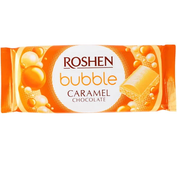 Σοκολάτα Λευκή με Καραμέλα Bubble ROSHEN 80gr