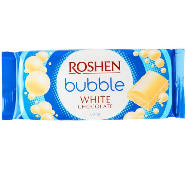 Σοκολάτα Λευκή Bubble ROSHEN 80gr