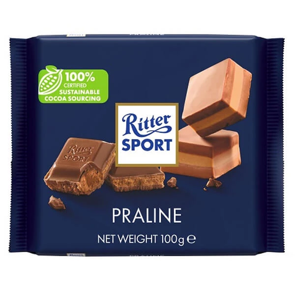 Σοκολάτα Γάλακτος με Πραλίνα RITTER SPORT 100gr