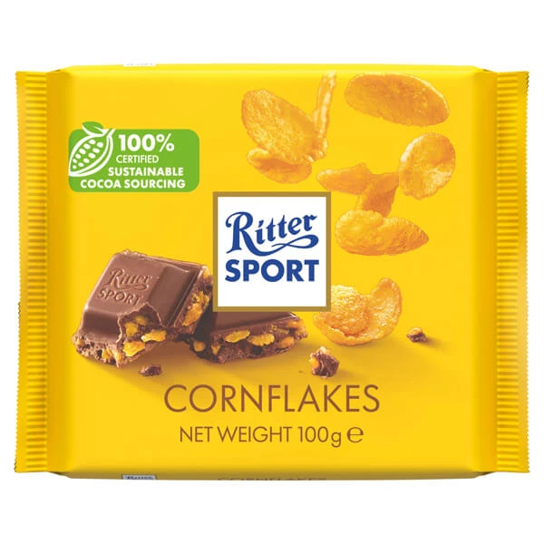 Σοκολάτα Γάλακτος με Corn Νιφάδες (Flakes) RITTER SPORT 100gr