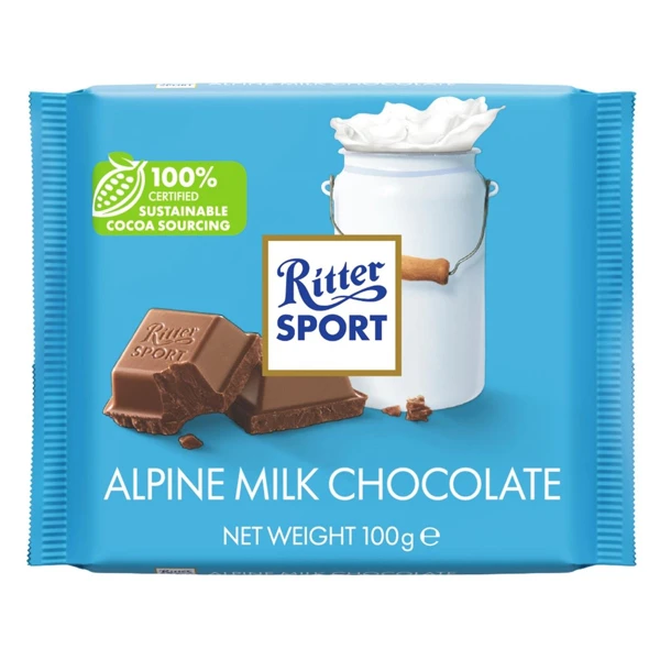 Σοκολάτα Alpine Γάλα (Milk) RITTER SPORT 100gr