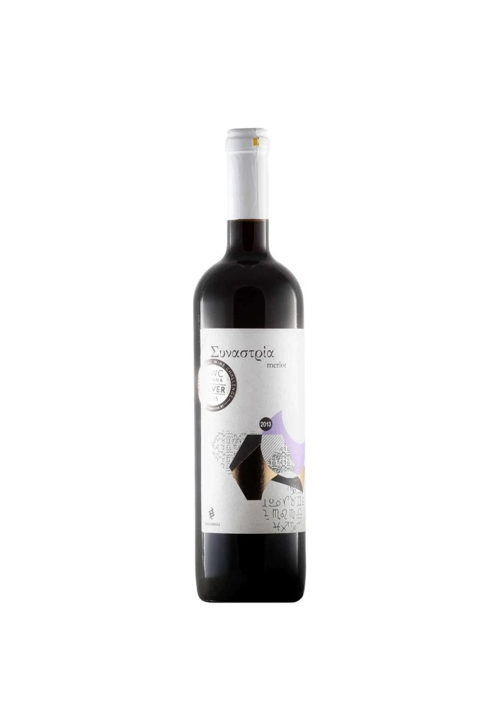 Ερυθρός Ξηρός Οίνος Merlot ΣΥΝΑΣΤΡΙΑ ΑΜΠΕΛΩΝΕΣ ΖΑΧΑΡΙΑ 750ml