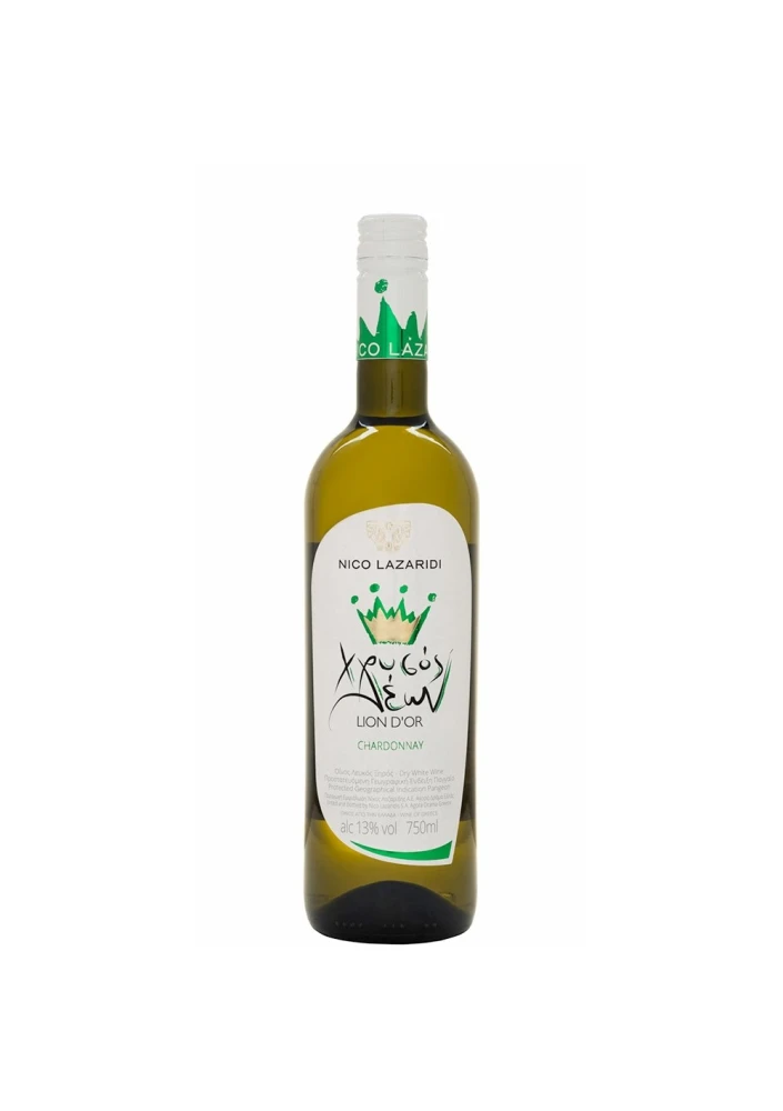 Λευκός Ξηρός Οίνος Chardonnay Χρυσός Λέων ΝΙΚΟΣ ΛΑΖΑΡΙΔΗΣ 750ml