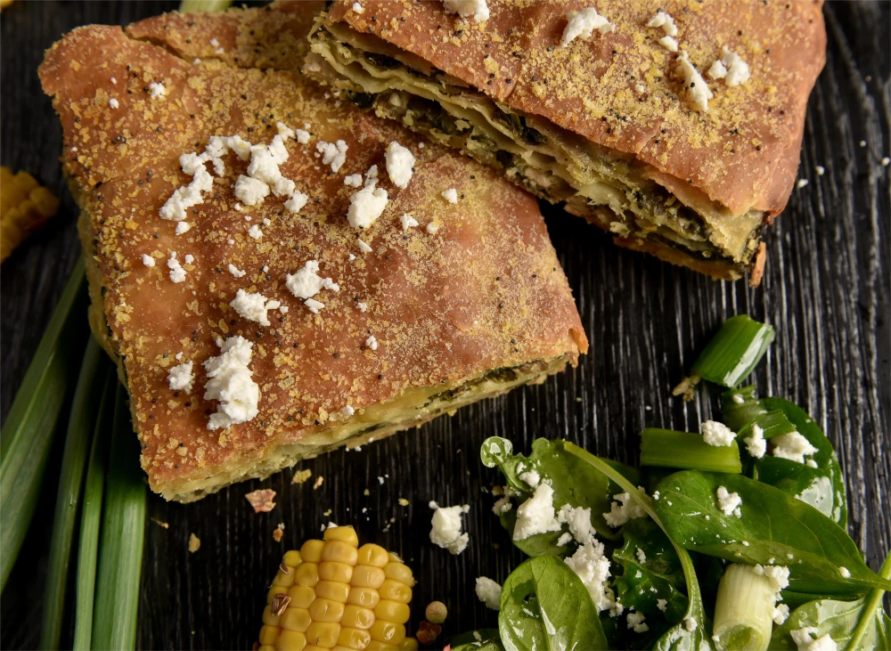 Χωριάτικη Πίτα Τυρί Καλαμπόκι σε Ταψί 4αρα BRIOCHE 1,1kg (7x1,1kg)