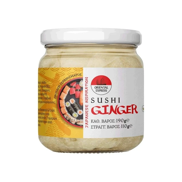 Πιπερόριζα (Τζίντζερ) για Sushi ORIENTAL EXPRESS 190gr
