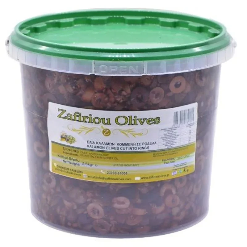 Ελιά Καλαμών Ροδέλα Κουβάς ZAFIRIOU OLIVES 2,5kg