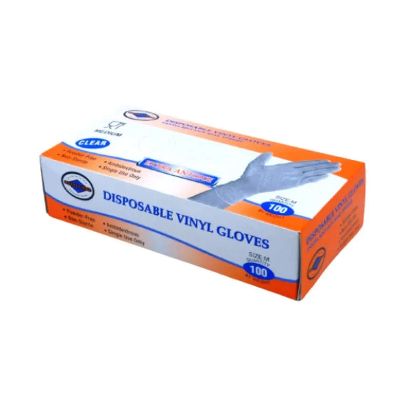 Γάντια Βινιλίου Large Χωρίς Πούδρα ΘΑΛΑΣΣΙΝΟΣ 100τμχ