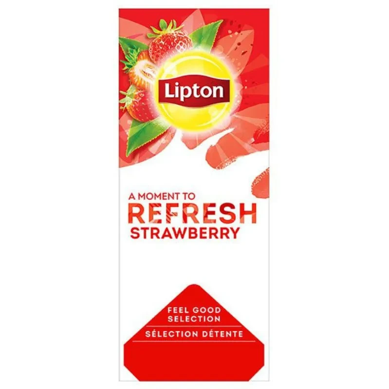 Τσάι Μαύρο Φράουλα LIPTON 25τμχ (25x1,6gr)