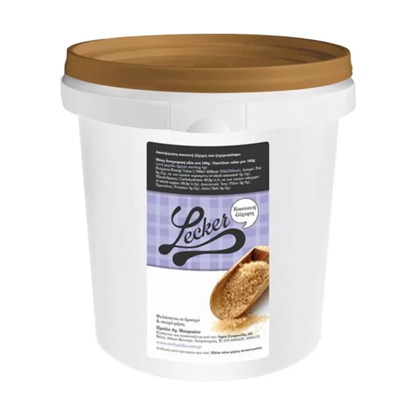 Ζάχαρη Καστανή Κουβάς LECKER 5kg