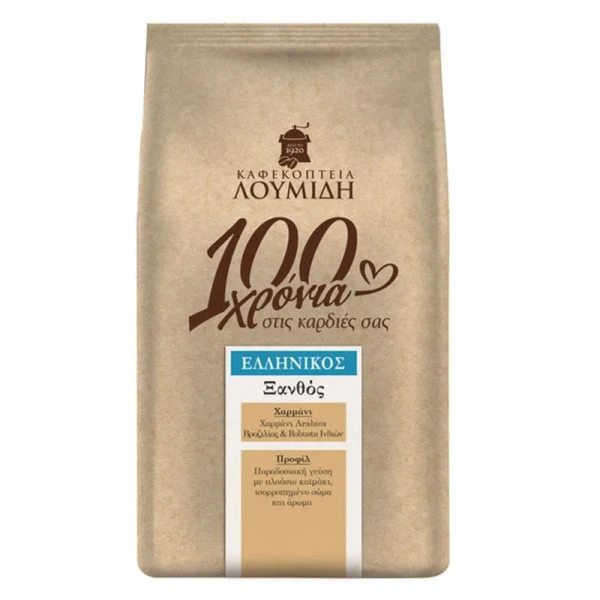 Ελληνικός Kαφές Ξανθός Kαφεκοπτεία ΛΟΥΜΙΔΗΣ 490gr