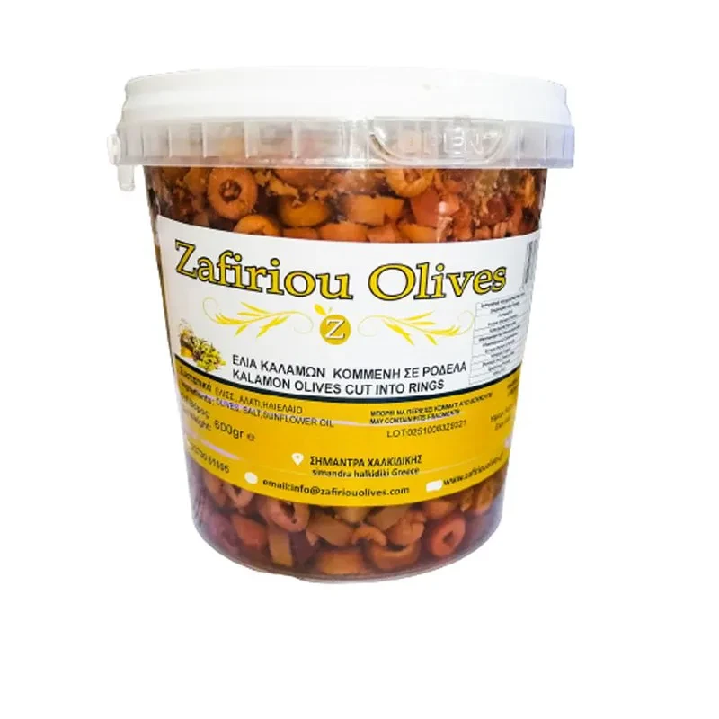 Ελιά Καλαμών Ροδέλα Κουβαδάκι ZAFIRIOU OLIVES 600gr