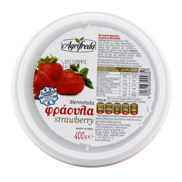 Μαρμελάδα Φράουλα Τάπερ AGRIFREDA 400gr