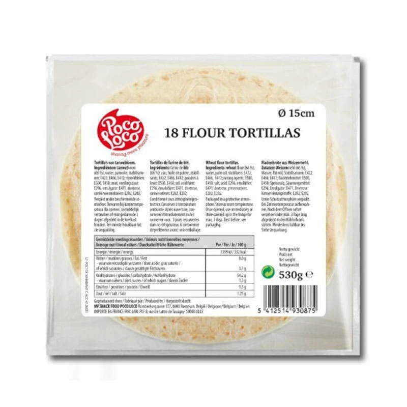 Τορτίγια Σταρένια 15cm POCO LOCO 530gr (18τμχ)