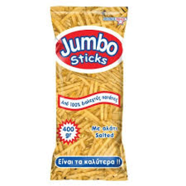 Πατατάκια Stick Αλάτι JUMBO 400gr