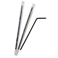 Καλαμάκι Φραπέ Σπαστό 1/1 Επαν/μενο Μαύρο 210mm x 5mm 1000τμχ