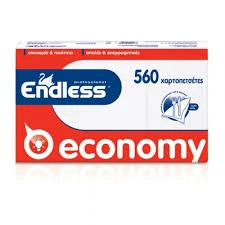 Χαρτοπετσέτα Economy Λευκή Μαλακή ENDLESS 5x560