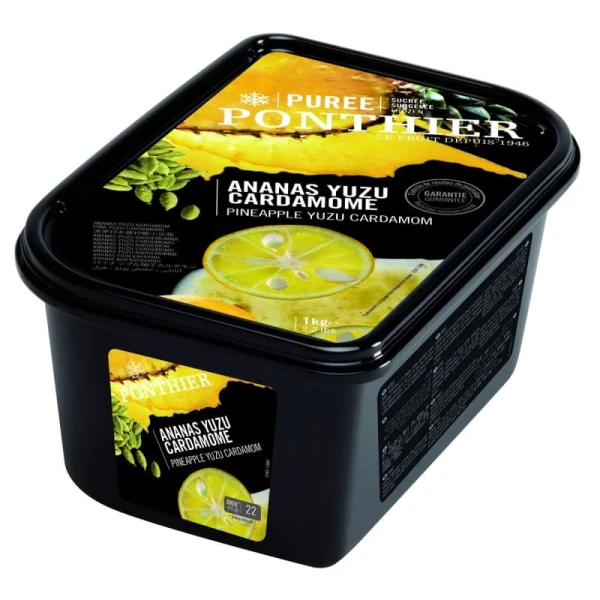 Πουρές Φρούτων Ανανά - Γιούζου (Yuzu) - Cardamome Κατεψυγμένος PONTHIER 1kg