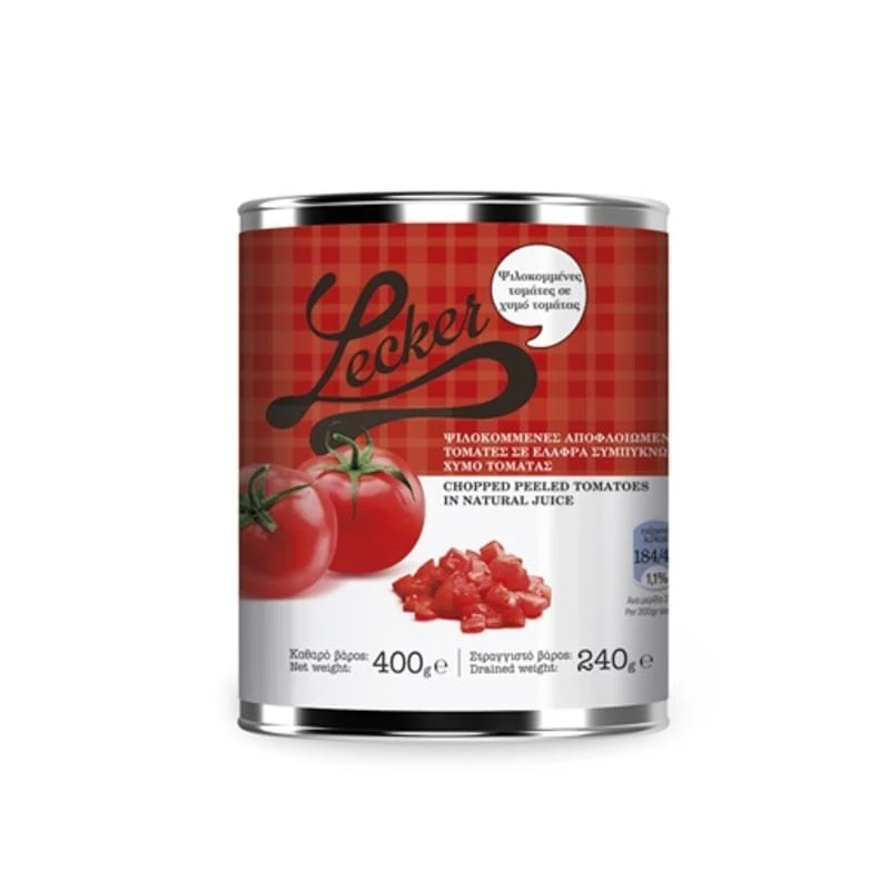 Τοματάκια Ψιλοκομμένα Κονκασέ LECKER 400gr