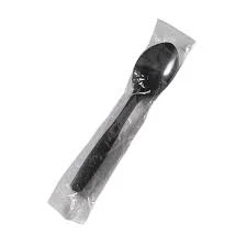 Κουτάλι Reusable 1/1 Μαύρο 18cm 50τμχ